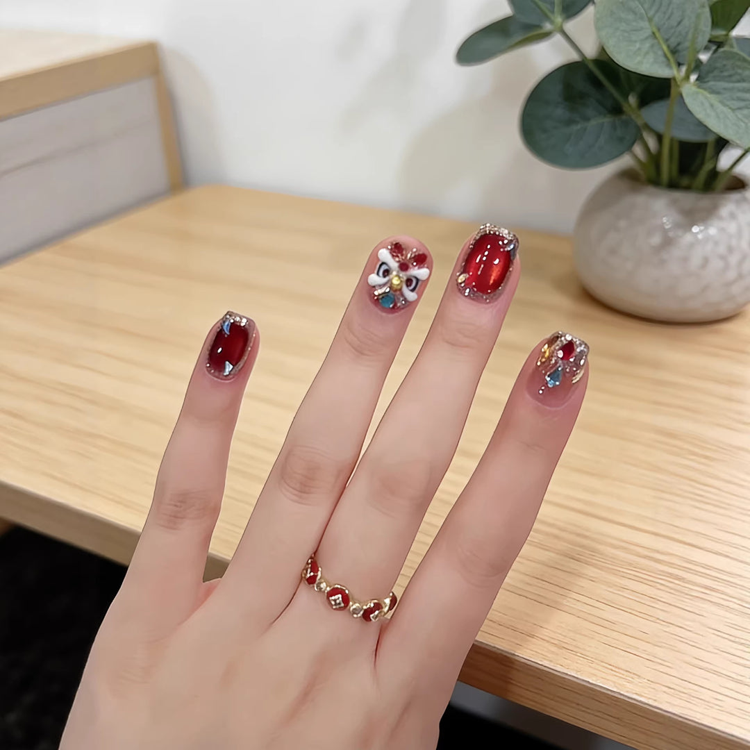 Glittery Articulated Press-On Nails Stornfield