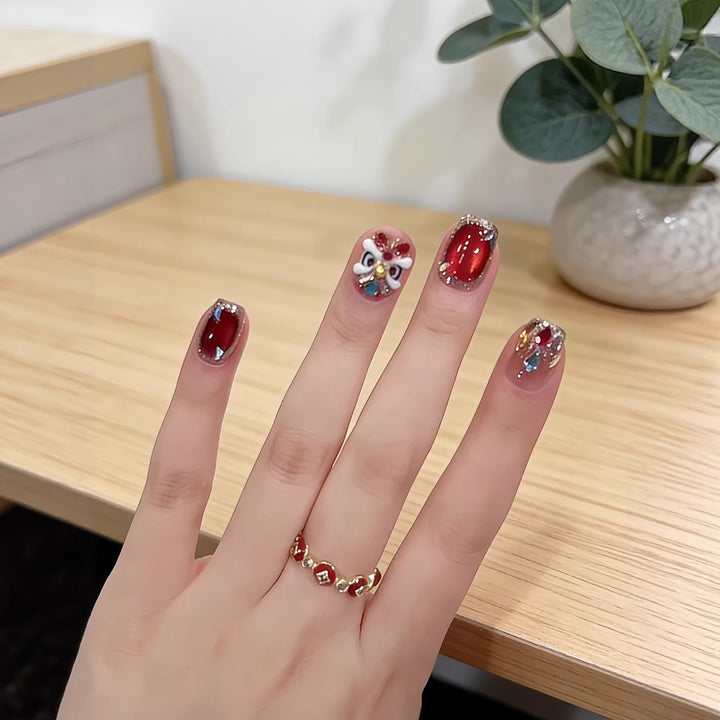 Glittery Articulated Press-On Nails Stornfield