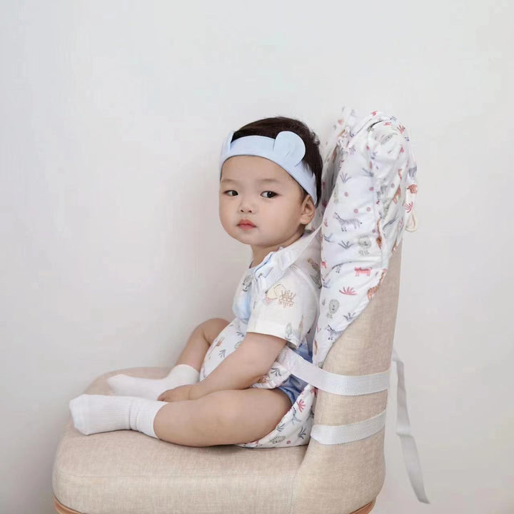 Padded Star-Print Infant High Chair Booster Seat Insert with Five-Point Safety Harness