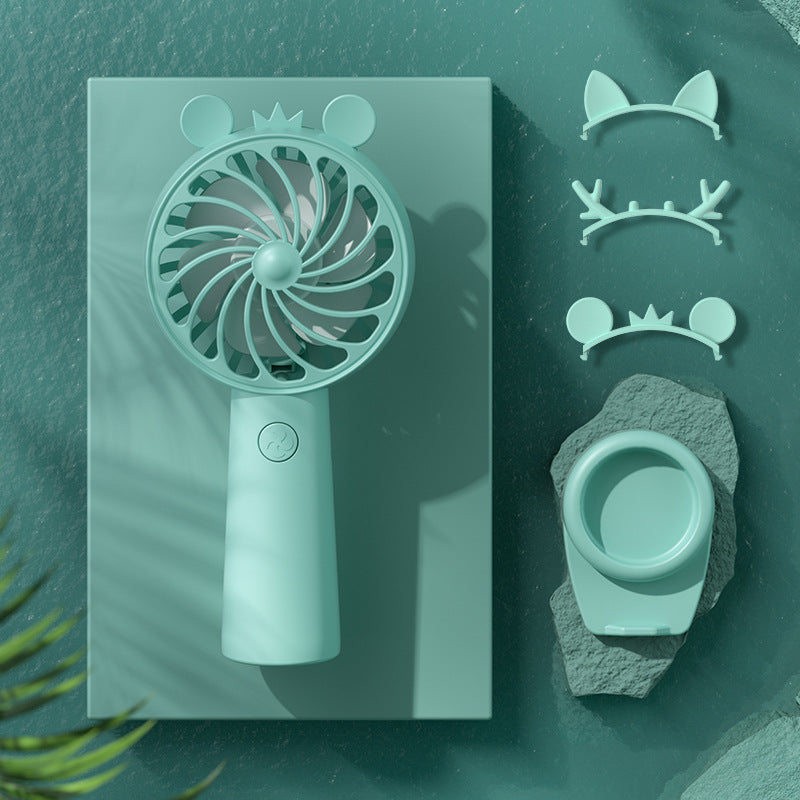 Ladies Portable Mini Hand Fan with Creative Ear Design Stornfield