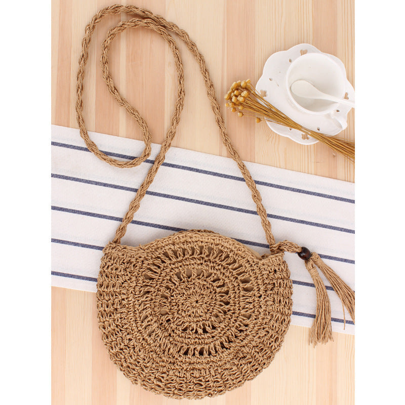 Macrame Crossbody Bag with Decorative Fringes Stornfield