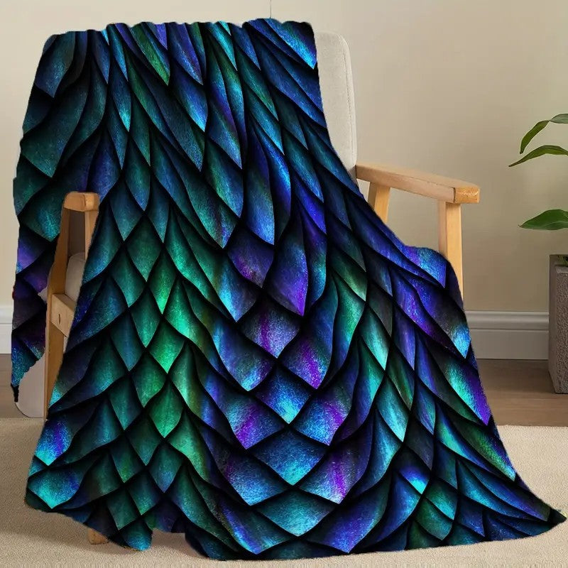 Women's cuddly blanket with shimmering scale pattern Stornfield