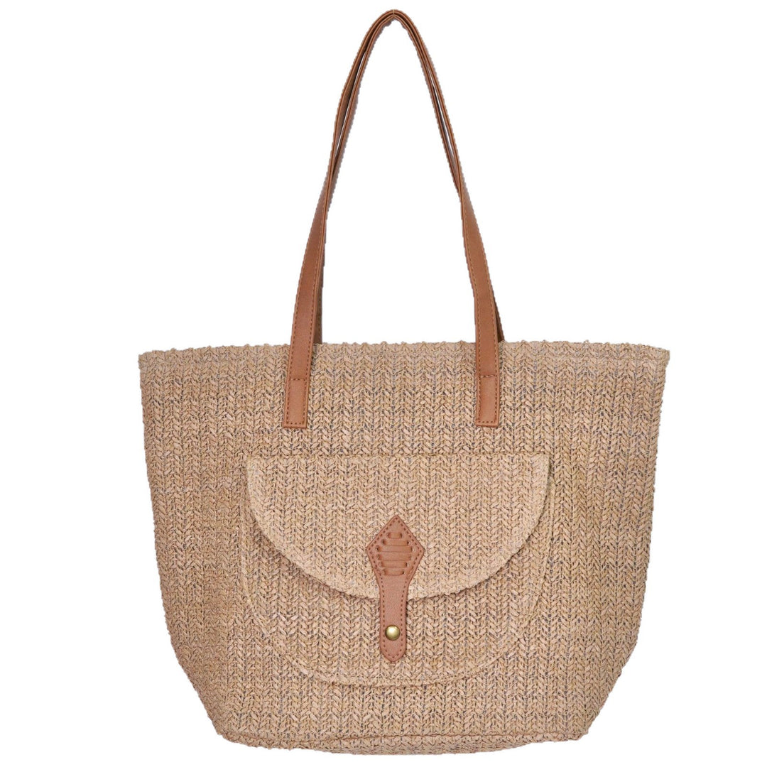 Shopping bag with magnetic closure and reinforced carrying handles Stornfield
