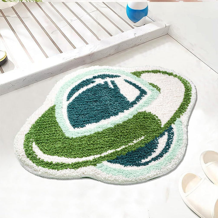 Abstract Space-Theme Bath Mat