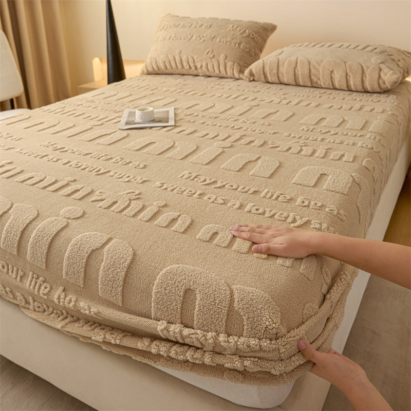 Ultra-Soft Textured Plush Bed Cover