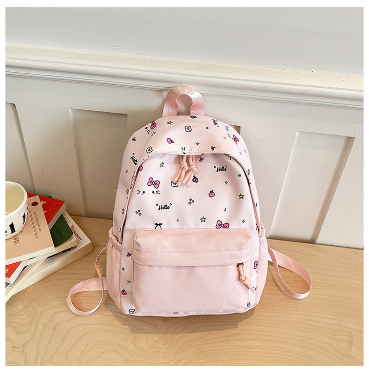 Cute everyday backpack with embroidered bows Stornfield