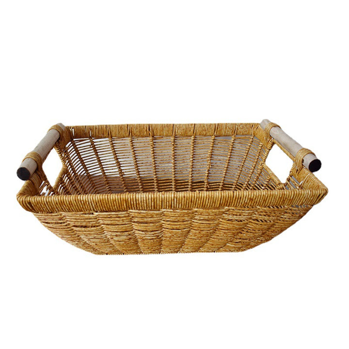 Handcrafted Wicker Storage Basket with Handles Stornfield