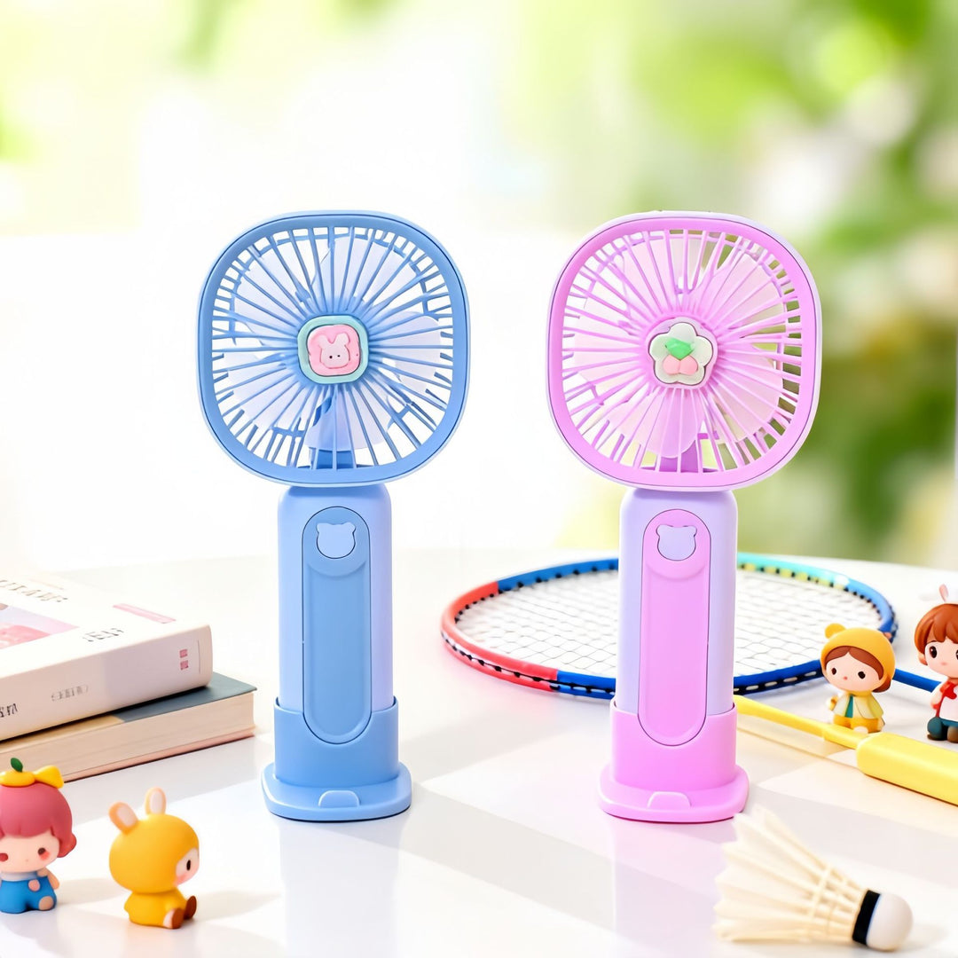Women's portable hand fan with cute bear design Stornfield