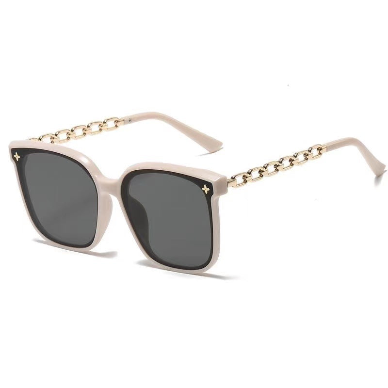 Women's extra-large sunglasses with fashionable chain frame Stornfield