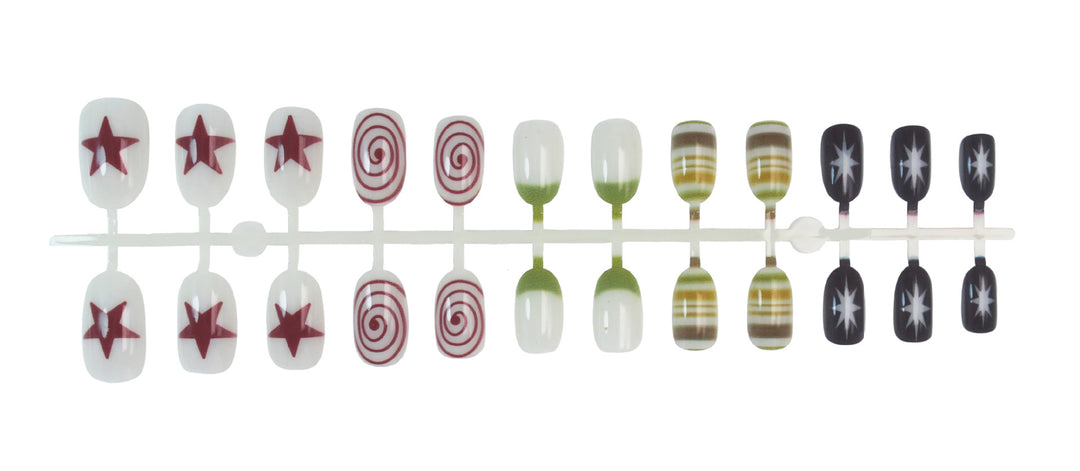 creative nail art set with modern geometric designs Stornfield