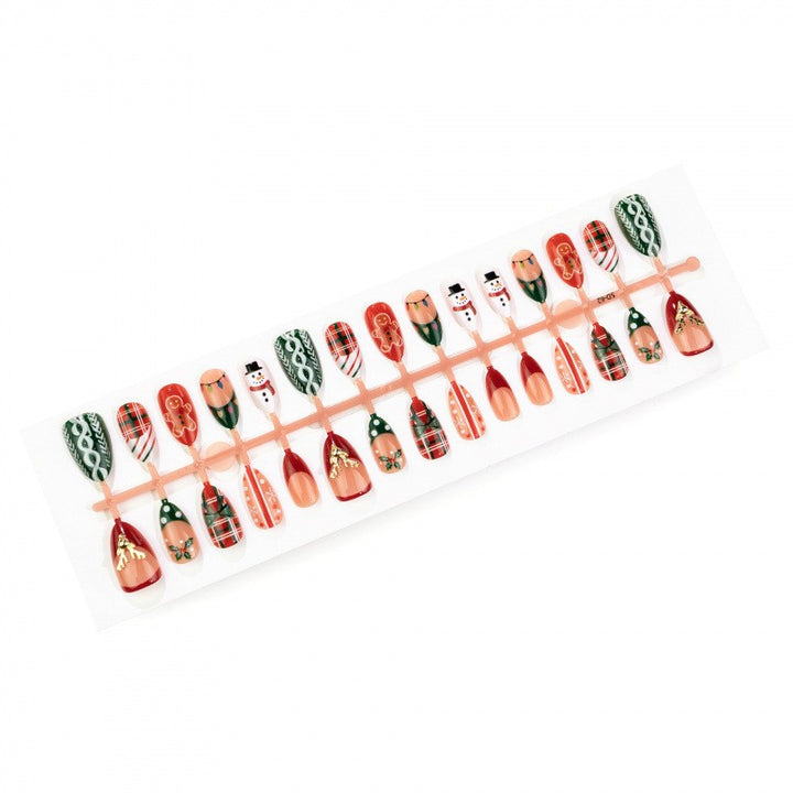 Festive Holiday-Inspired Press-On Nail Set