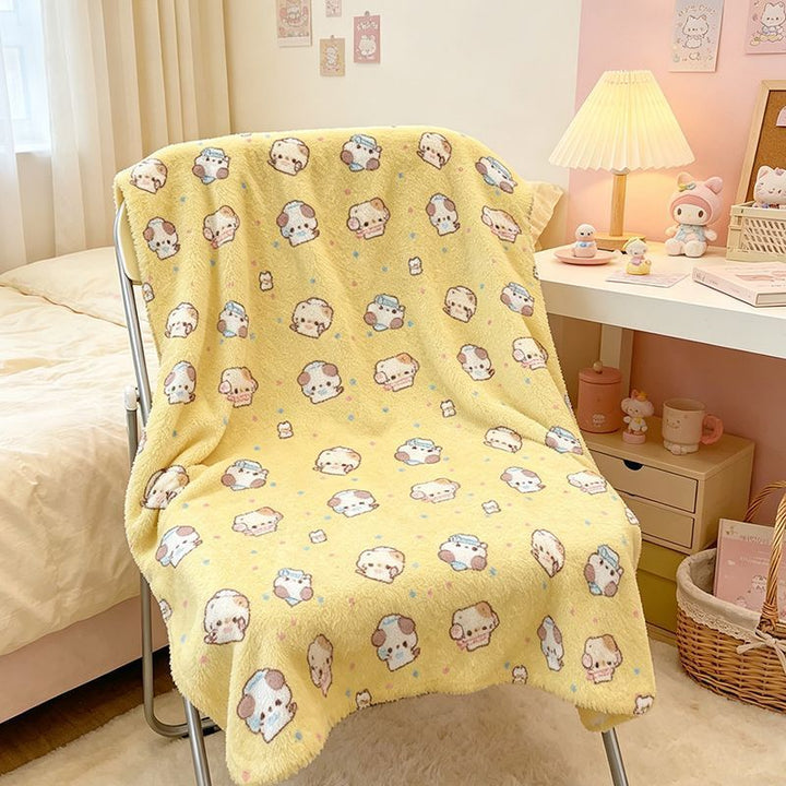 Cartoon-Themed Fleece Blanket