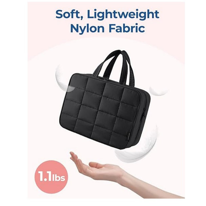Jewelry Organizer Bag with Removable Hook and Transparent Compartment Division Stornfield