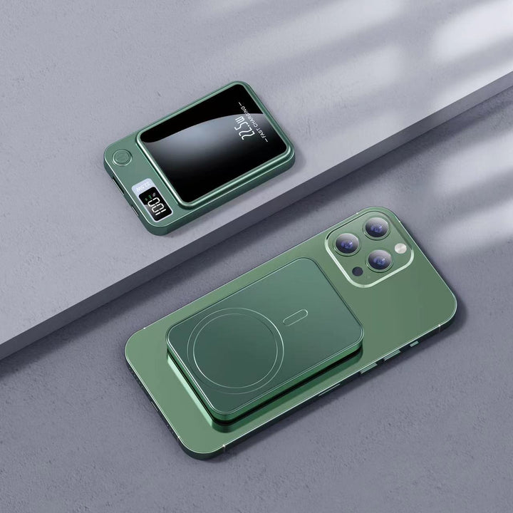 Portable power bank with intelligent LCD display and wireless charging function Stornfield