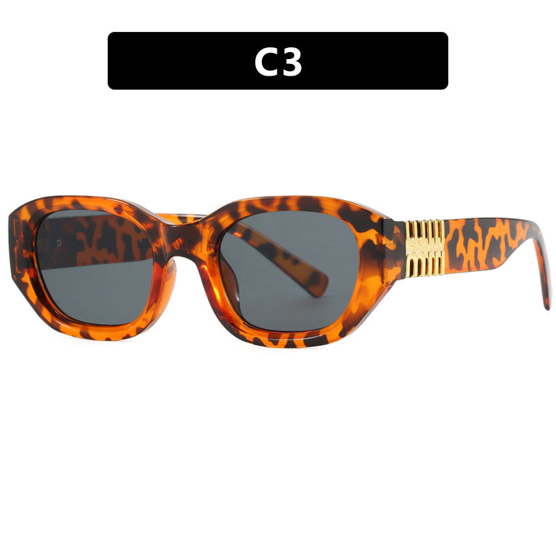 Women's fashionable sunglasses with unique, geometric design and elegant accents Stornfield