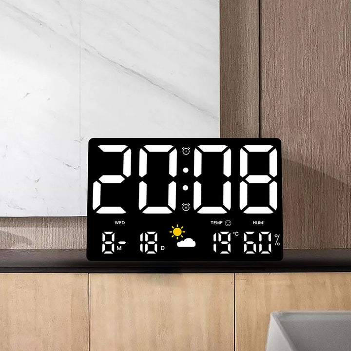 Digital wall decoration clock with temperature and humidity display Stornfield