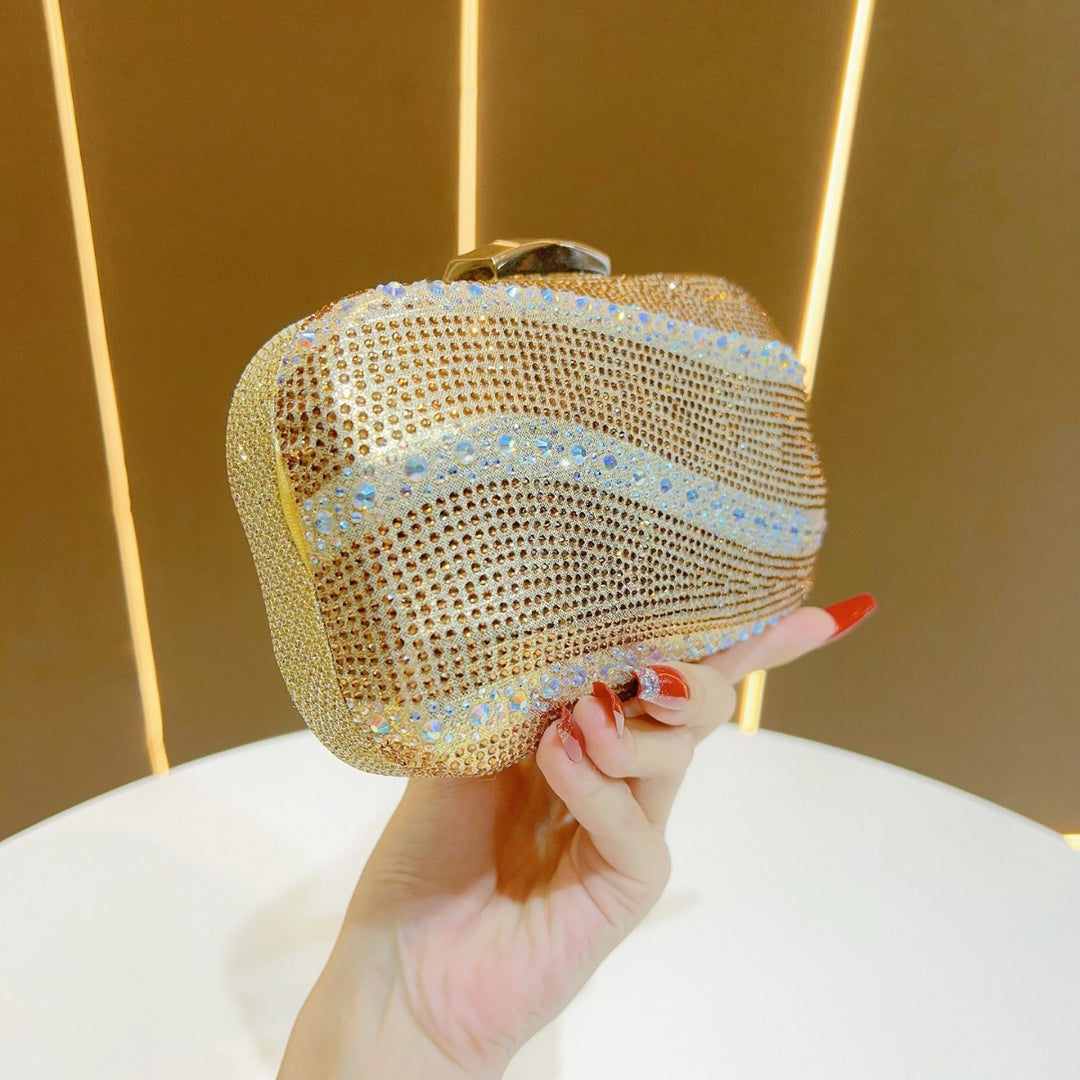 Rhinestone-Studded Clutch Purse