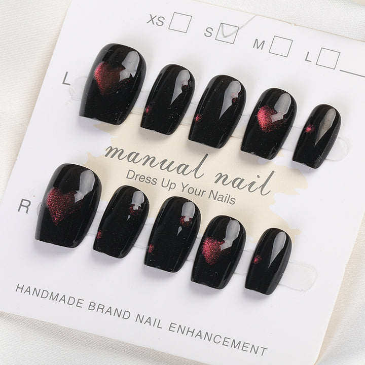 Heart Pattern Press-On Nail Set Stornfield