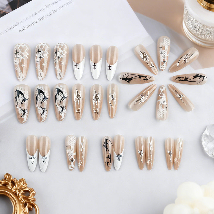 Artistic Press-On Nail Art Stornfield