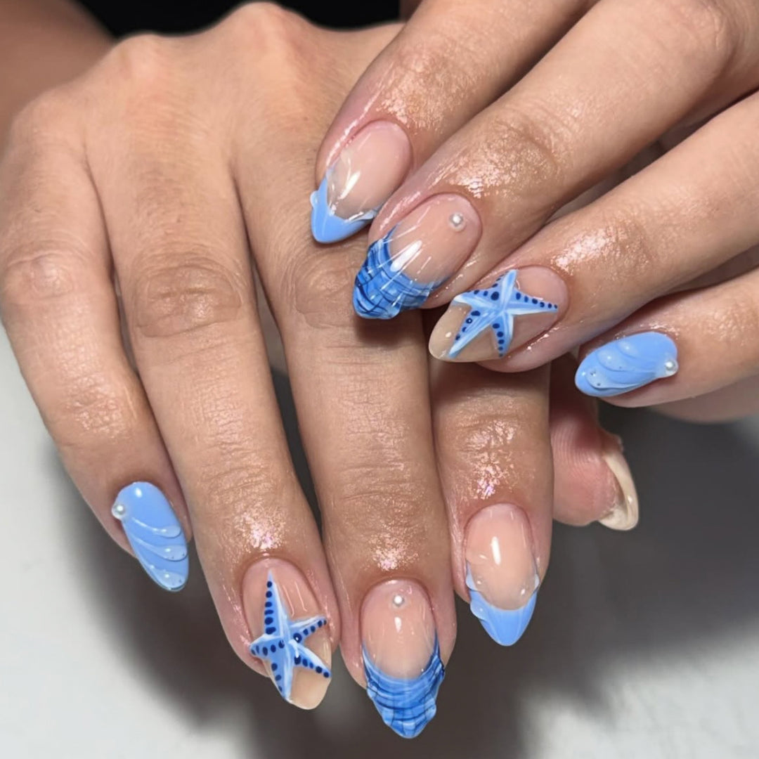Ocean-Inspired 3D Nail Art Design Stornfield