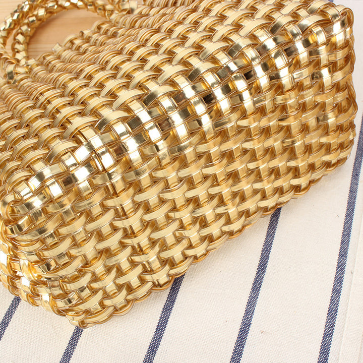 Handbag Made of Woven Natural Material with Elegant Accents Stornfield