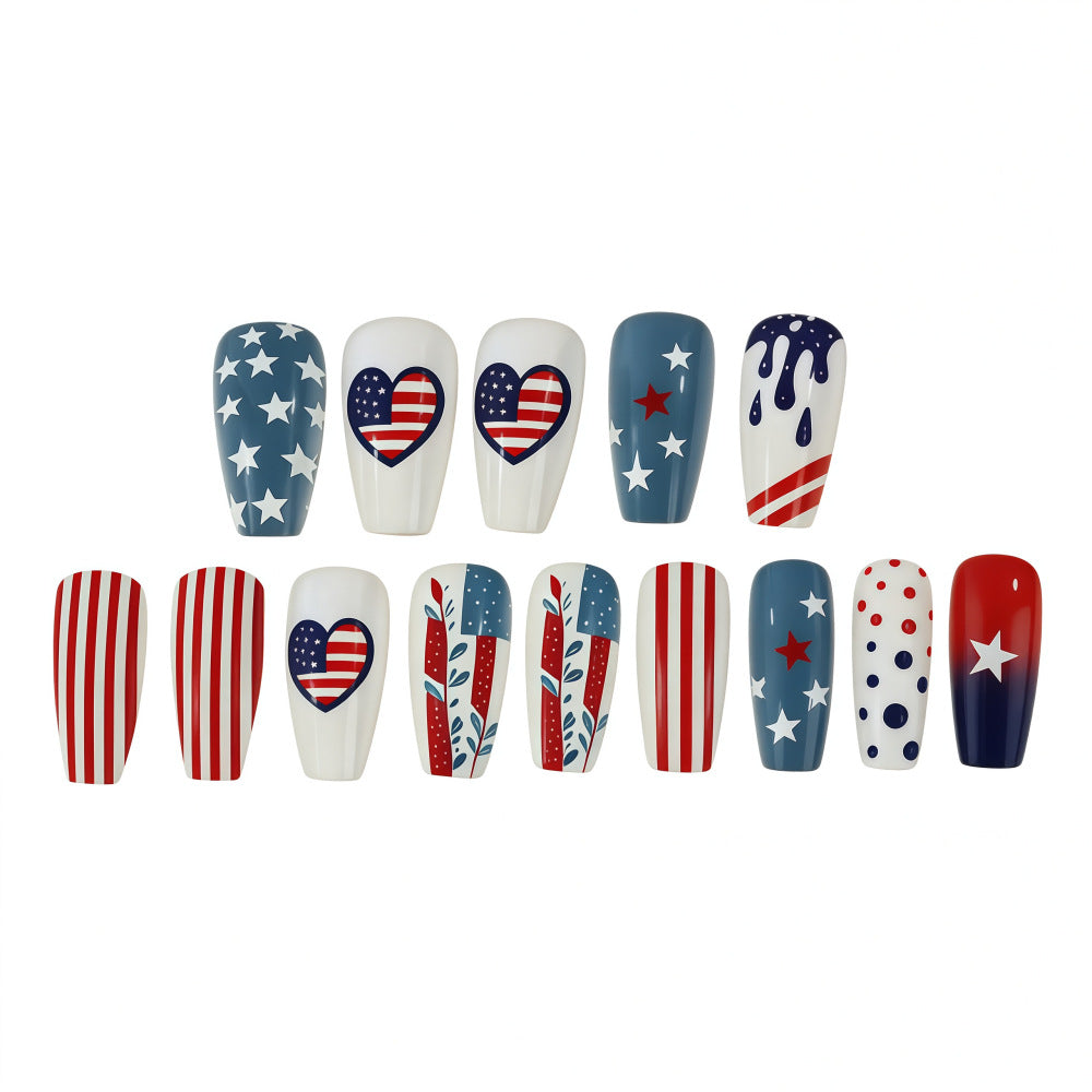 Creative and patriotic art nails Stornfield
