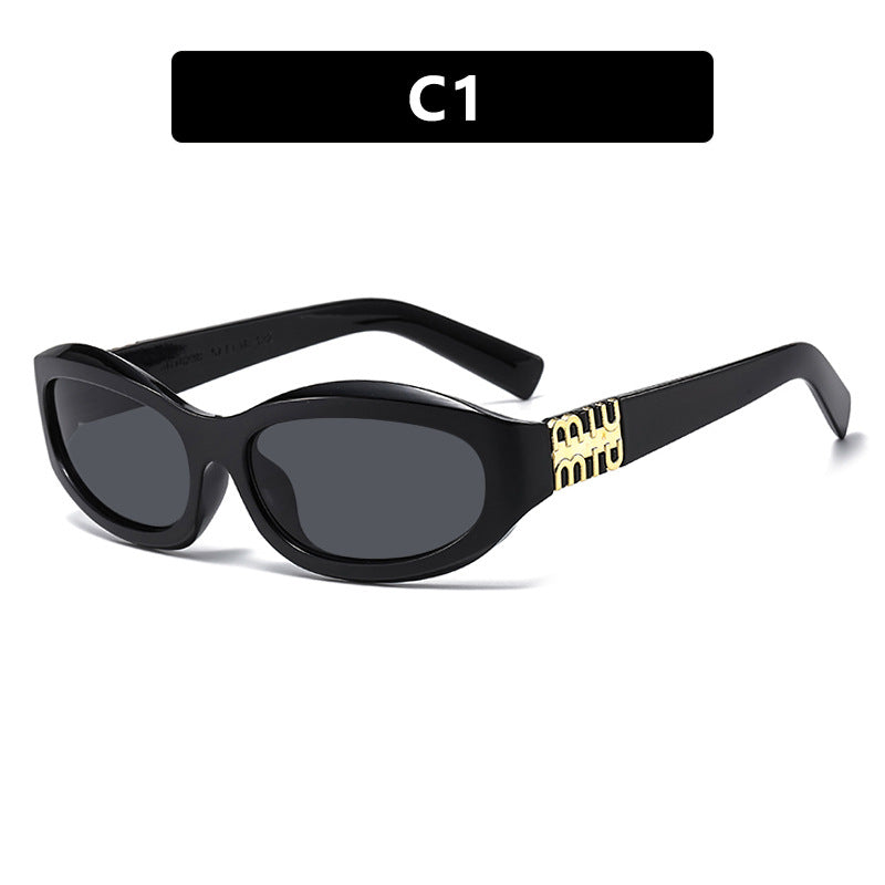 Women’s fashionable sunglasses in a curved design with luxurious details Stornfield