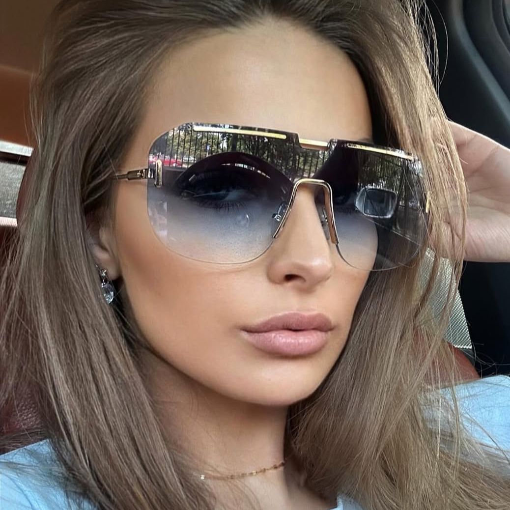 Women's geometric sunglasses with stylish metal frame and UV protection Stornfield