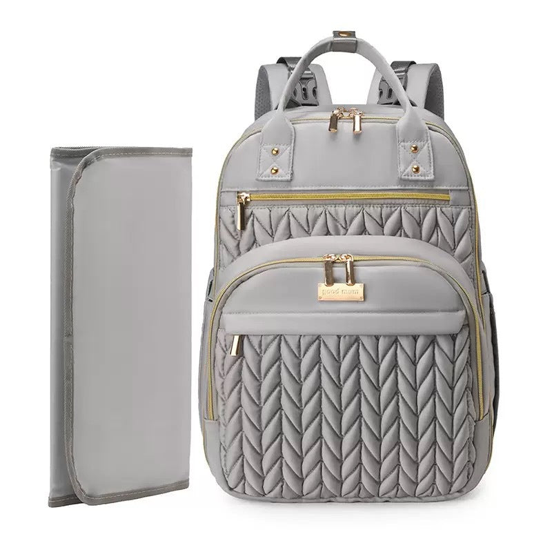 Elegant and Spacious Backpack with Textured Design Stornfield