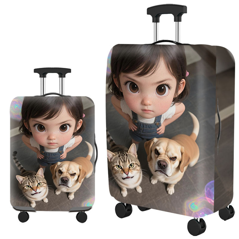 Tropical Leaf Print Hard Shell Luggage Stornfield