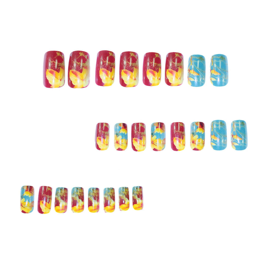 Floral Theme Acrylic Nail Art Stornfield
