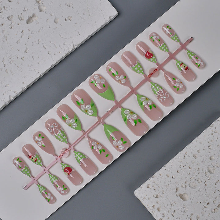 Artistic Floral Press-On Nail Art Collection Stornfield