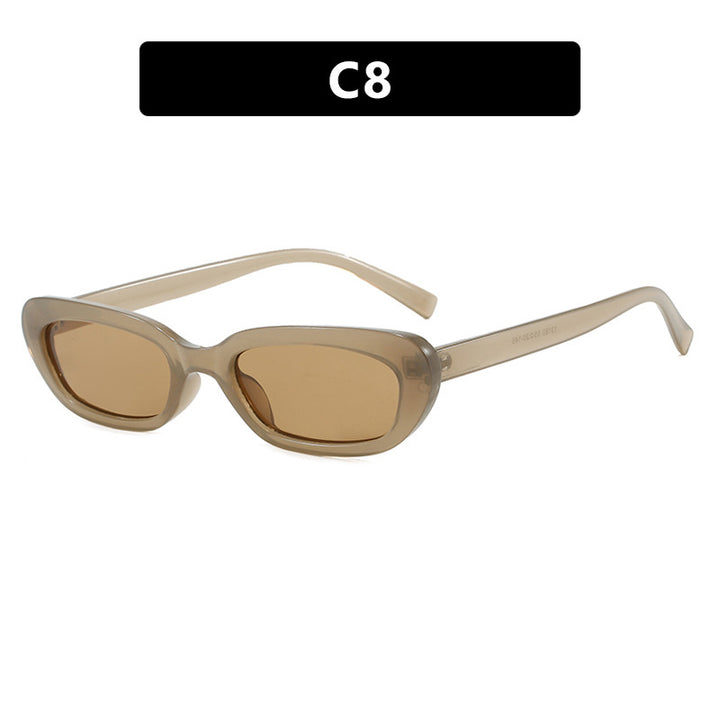 Women's trendy cat-eye sunglasses with transparent plastic frame and UV protection Stornfield