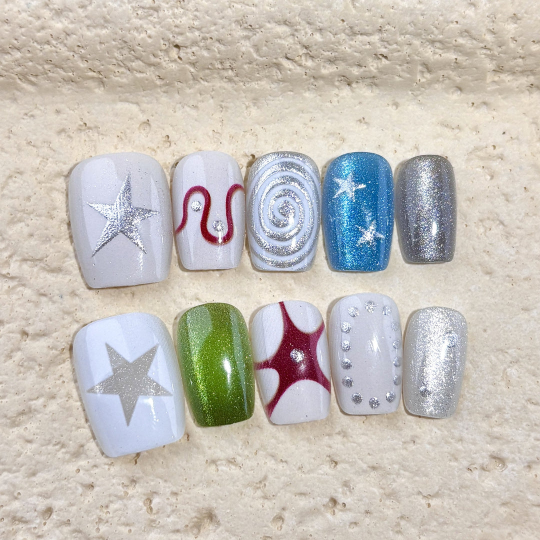 Artistic Seasonal Press-On Nail Set