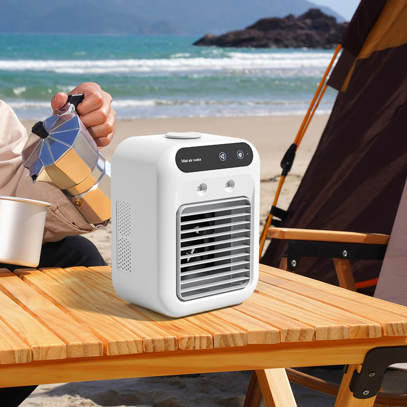 Unisex portable mini air cooler with USB operation and integrated evaporation function Stornfield