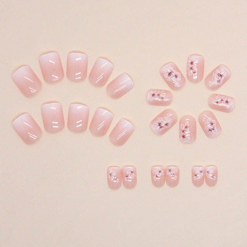 Elegant Floral Print Nail Art Tips Stornfield