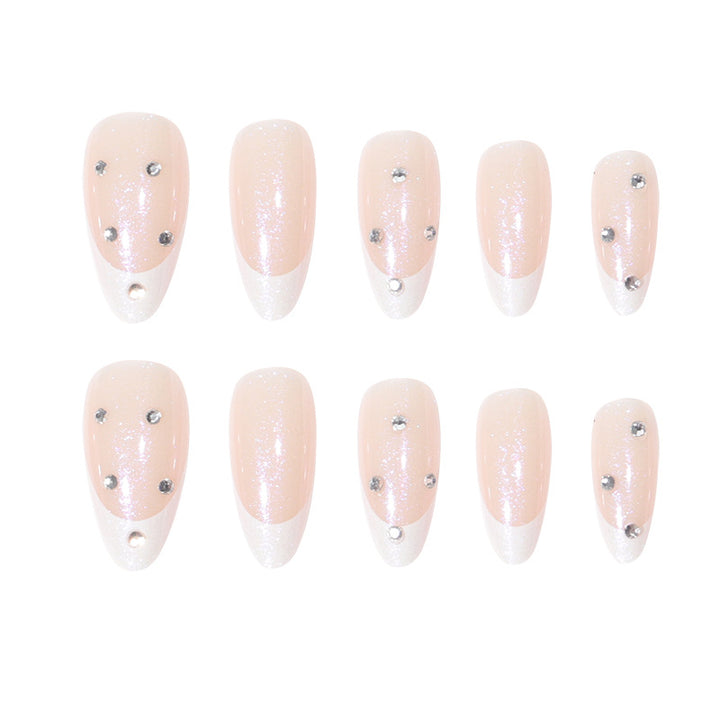 Glamorous Stiletto Press-On Nails with Rhinestone Accents Stornfield