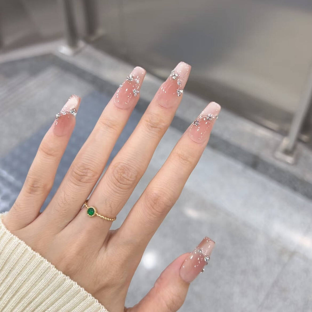 Premium Rhinestone-Embellished Press-On Nails Stornfield