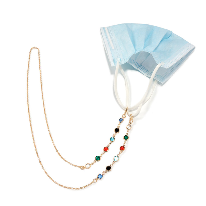 Artistic Crystal-Enhanced Eyewear Chain Stornfield
