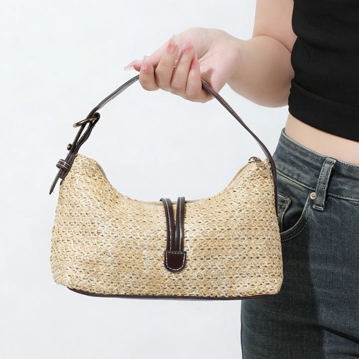 Textured Woven Shoulder Bag