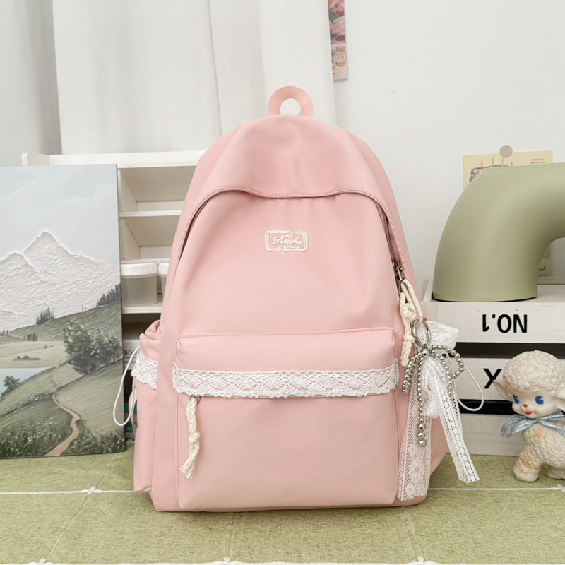 Adorable Lace-Trimmed Backpack Stornfield