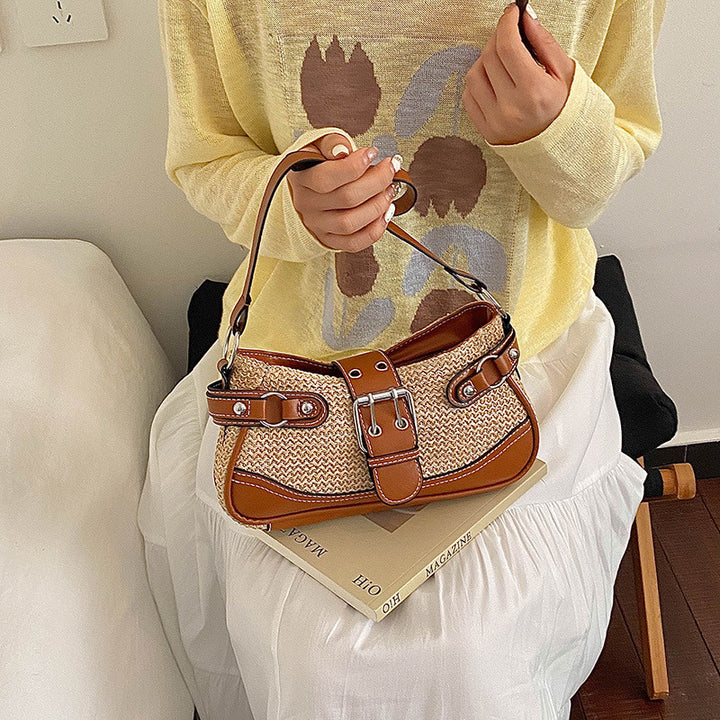 Textured Woven Handbag