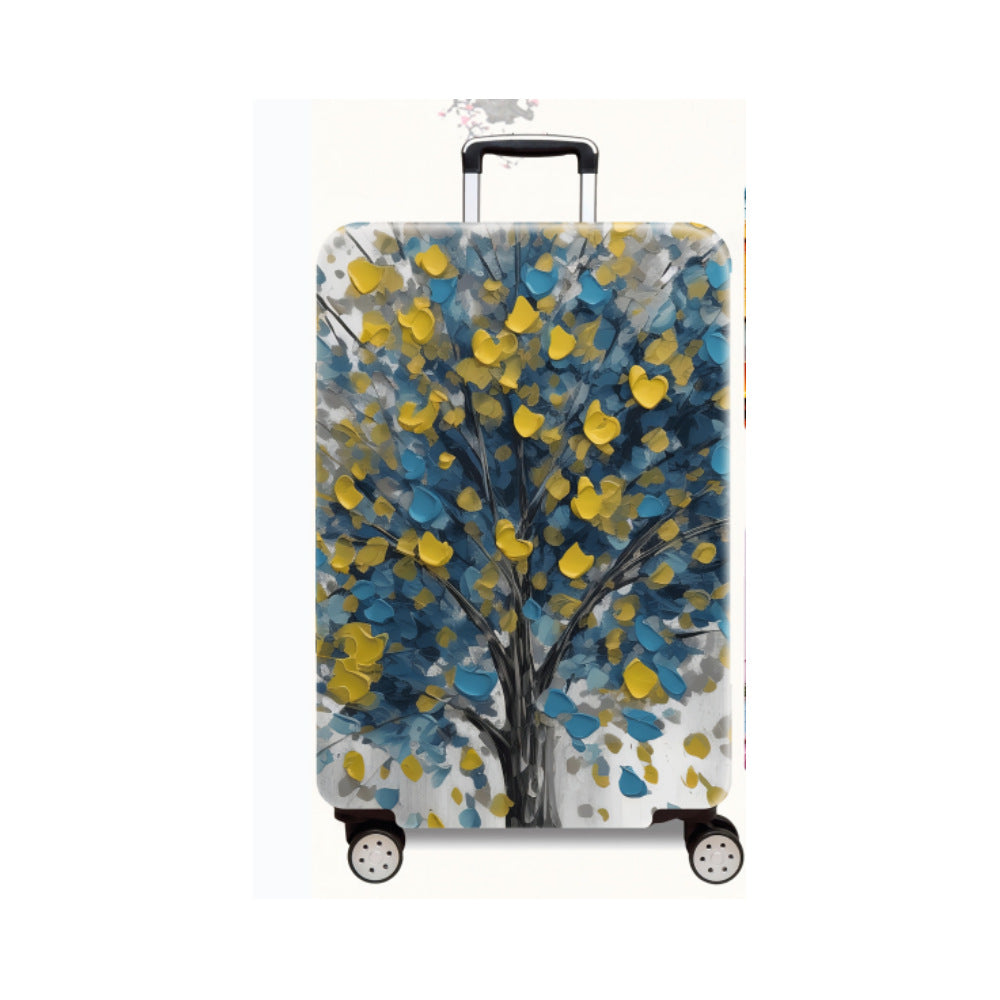 Women's Hard Shell Suitcase with Modern Expressionist Art Design Stornfield