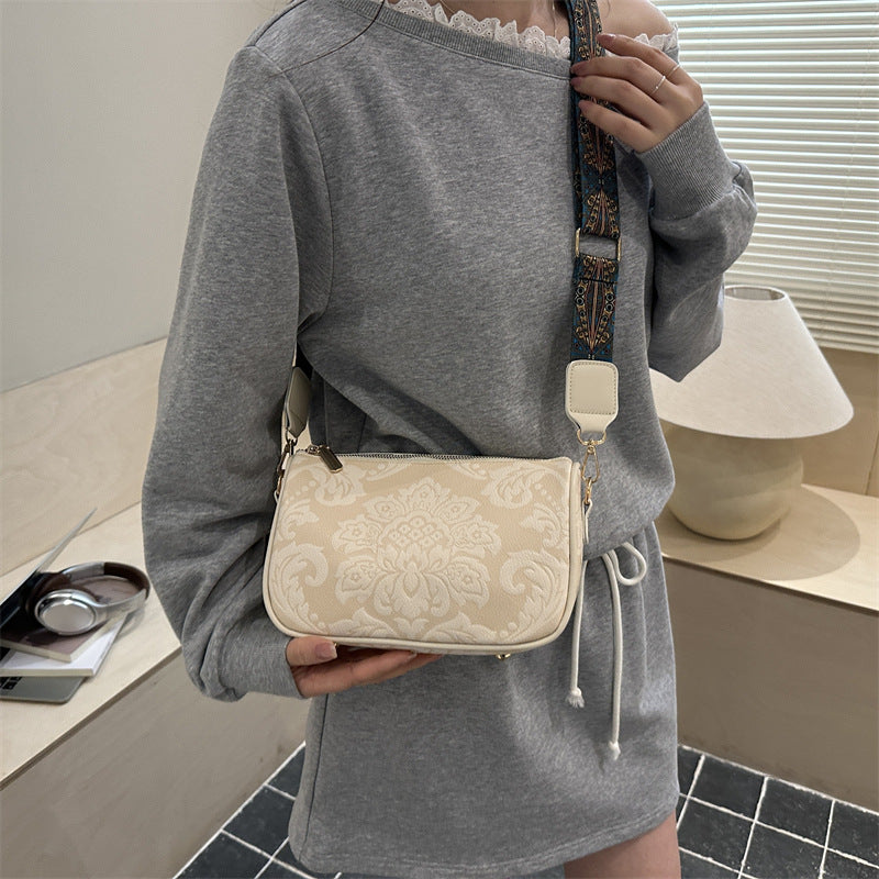 Vintage Floral Pattern Crossbody Handbag