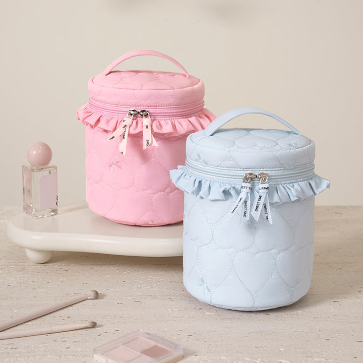 Quilted Makeup Storage Canister Stornfield