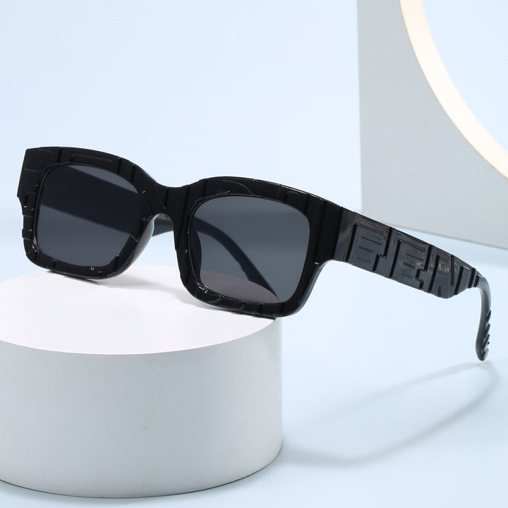 Women's fashionable square sunglasses with textured frame and UV protection Stornfield