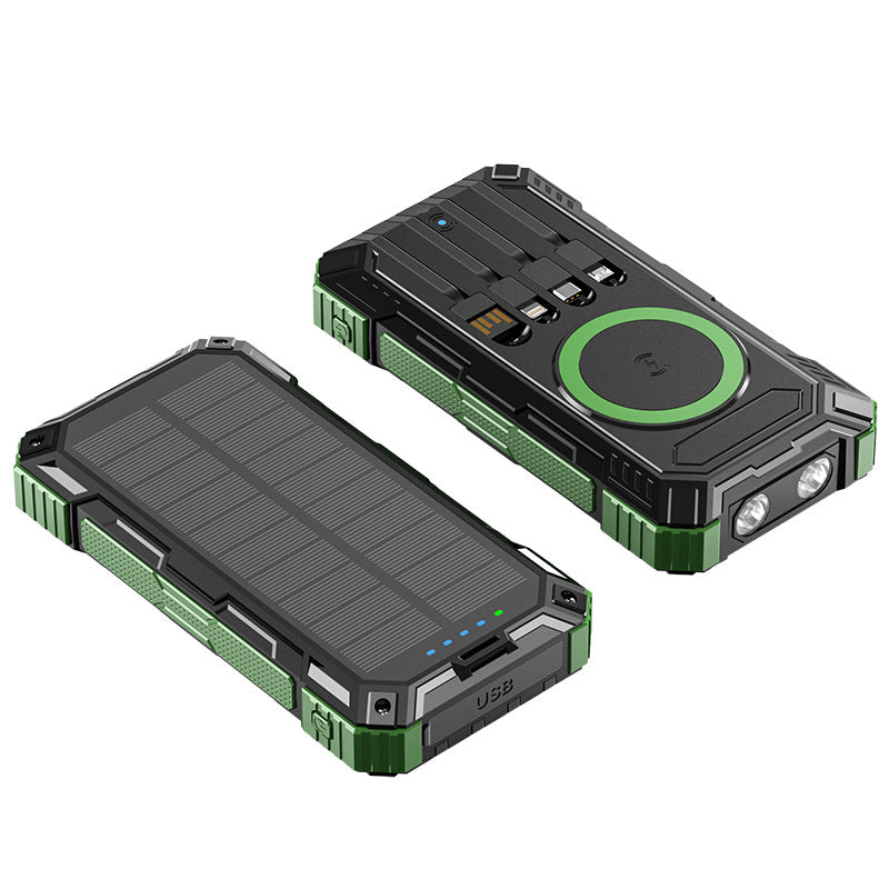 Robust Solar Power Bank with Multifunctional Connections Stornfield