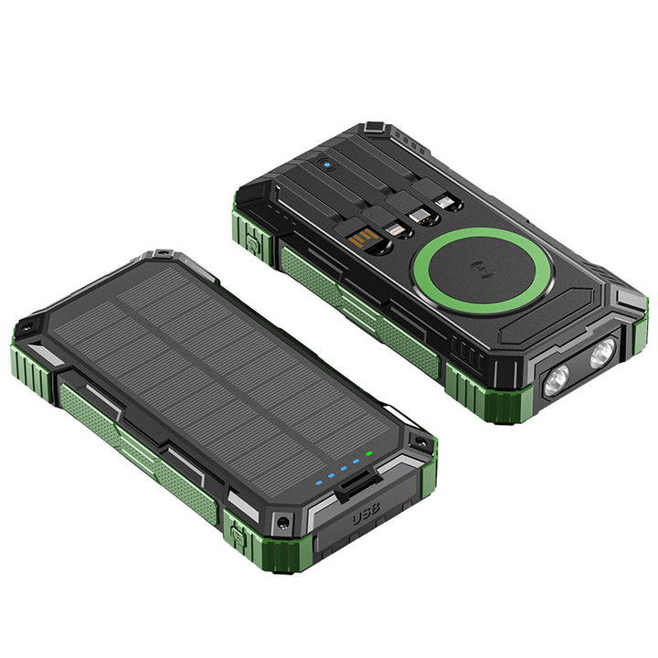 Robust Solar Power Bank with Multifunctional Connections Stornfield