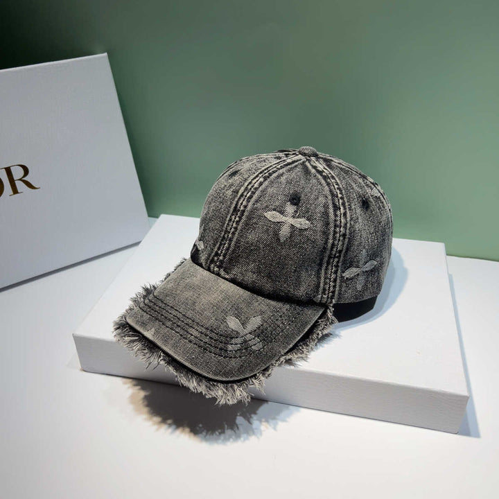 Unisex Distressed Denim Frayed Cap Stornfield