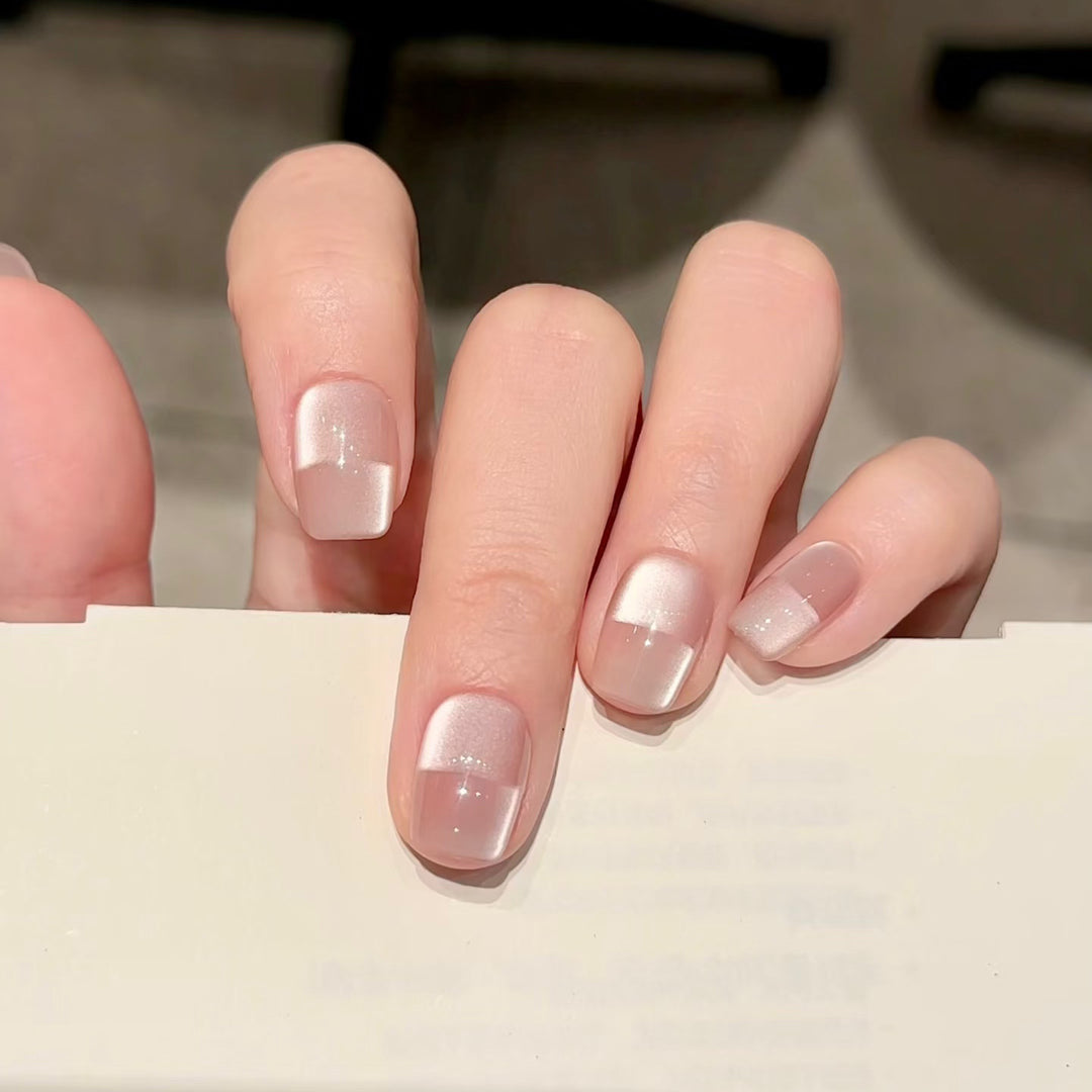 Elegant French Tip Design Press-On Nail Set Stornfield